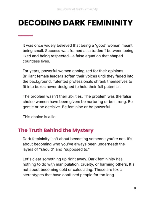 Chapter 1, Decoding Dark Femininity